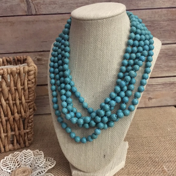 The Metal Daisy Jewelry - 100 inch Blue Howlite Endless Necklace
